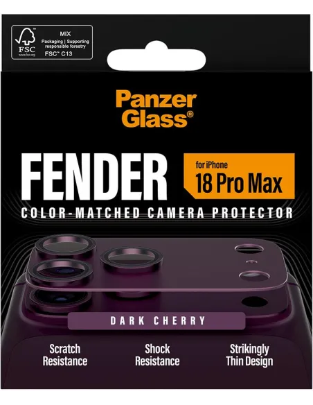 PanzerGlass Fender iPhone 18 Pro Max Shades of Blue cámara