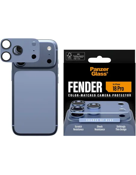 PanzerGlass Fender azul iPhone 18 Pro: protector de cámara