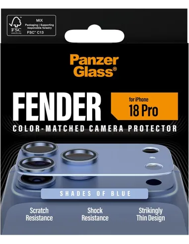 PanzerGlass Fender azul iPhone 18 Pro: protector de cámara