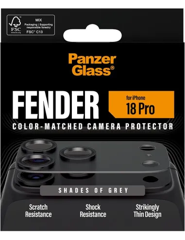 Cámara PanzerGlass Fender gris iPhone 18 Pro Shades of Grey