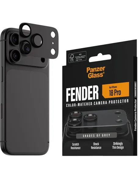 Cámara PanzerGlass Fender gris iPhone 18 Pro Shades of Grey