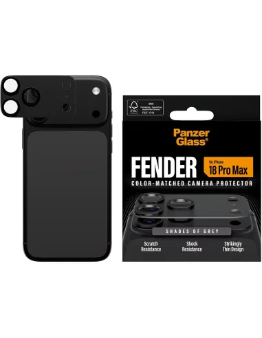 PanzerGlass Fender iPhone 18 Pro Max gris | protector cámara