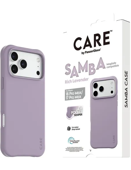 Funda PanzerGlass Samba Rich Lavender: iPhone MagSafe Morado
