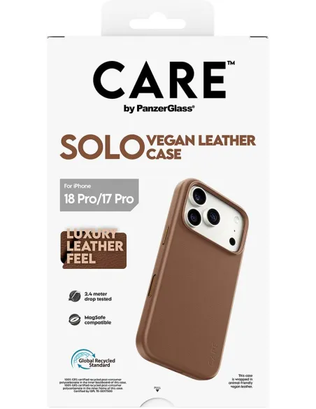 Funda PanzerGlass Care Marrón iPhone 17 Pro y iPhone 18 Pro