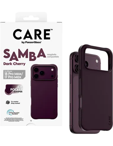 Funda PanzerGlass CARE Samba Dark Cherry iPhone 17 Pro Max