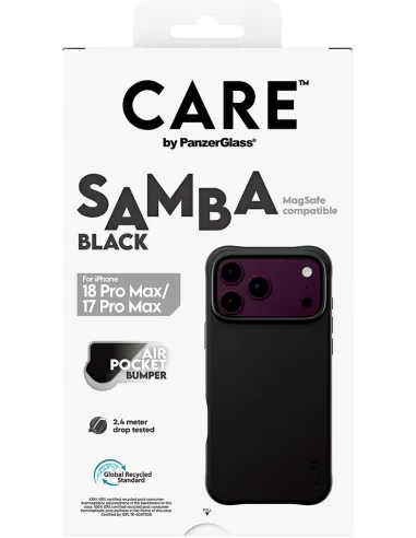 PanzerGlass CARE Samba Black para iPhone 17 y 18 (Pro Max)
