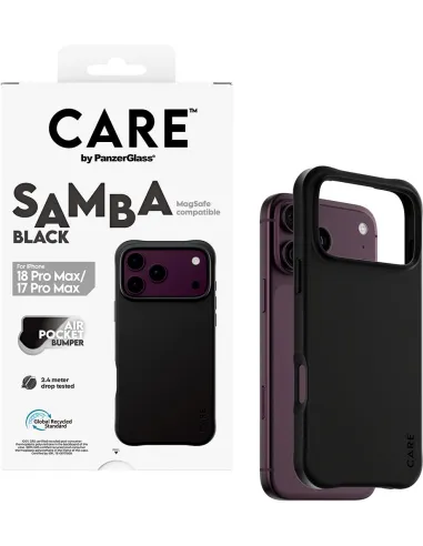 PanzerGlass CARE Samba Black para iPhone 17 y 18 (Pro Max)