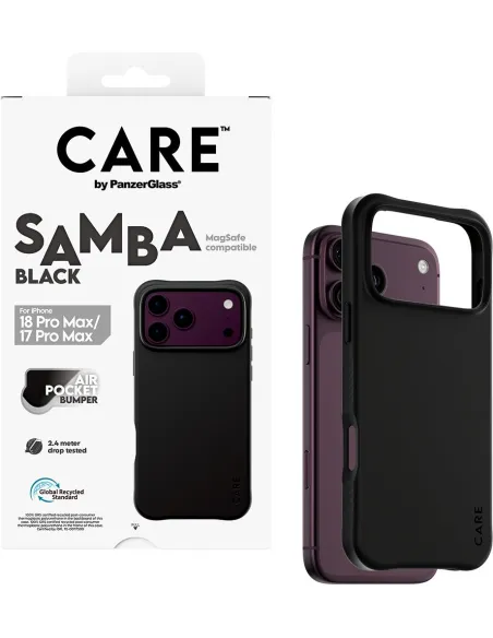 PanzerGlass CARE Samba Black para iPhone 17 y 18 (Pro Max)