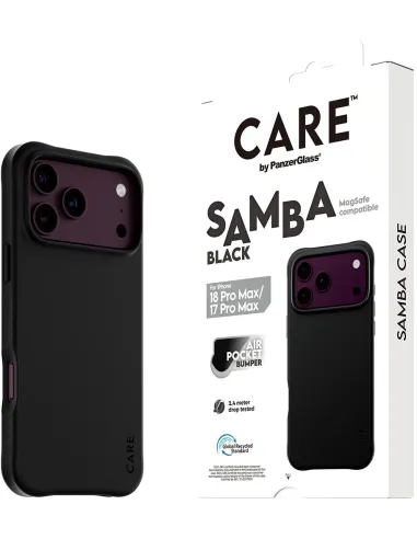 PanzerGlass CARE Samba Black para iPhone 17 y 18 (Pro Max)