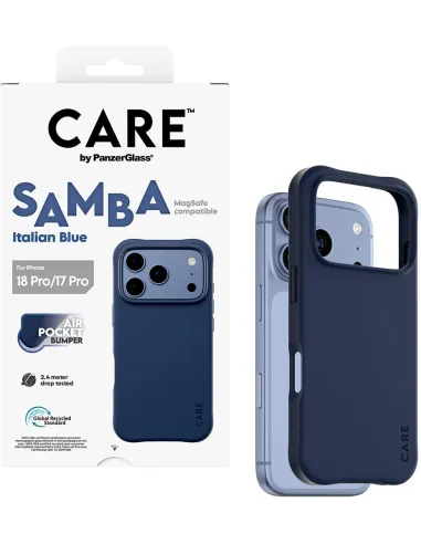 PanzerGlass CARE Samba Italian Blue para iPhone 17 y 18 Pro