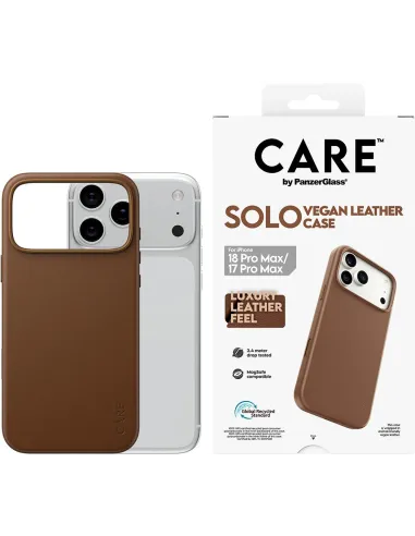 Funda PanzerGlass CARE Solo Brown para iPhone 17 Pro Max y iPhone 18 Pro Max