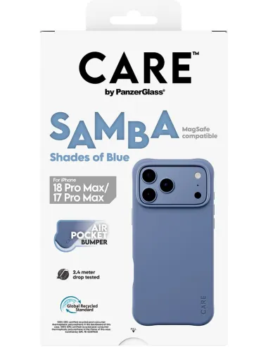 PanzerGlass CARE Samba Shades of Blue iPhone 17 y 18 Pro Max