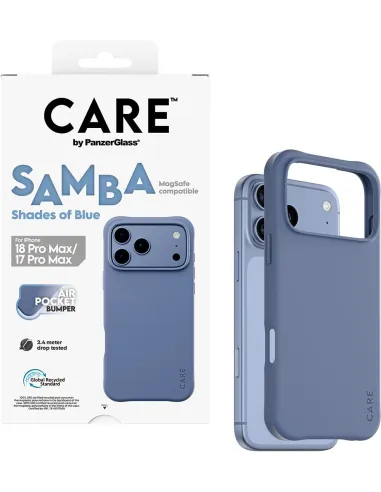 PanzerGlass CARE Samba Shades of Blue iPhone 17 y 18 Pro Max