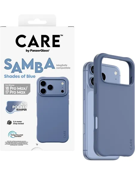 PanzerGlass CARE Samba Shades of Blue iPhone 17 y 18 Pro Max