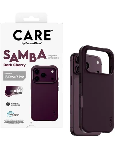 PanzerGlass CARE Samba Dark Cherry iPhone 17 Pro y 18 Pro