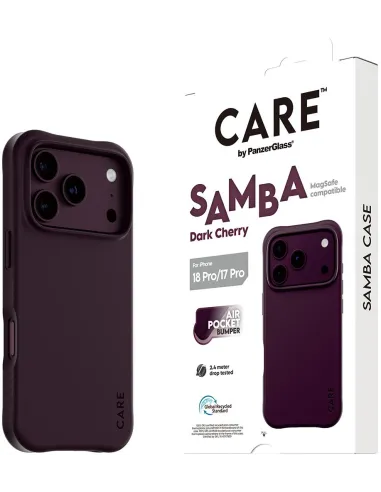 PanzerGlass CARE Samba Dark Cherry iPhone 17 Pro y 18 Pro