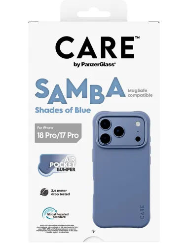 PanzerGlass CARE Samba Shades of Blue iPhone 17 y 18 Pro