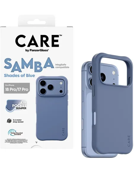 PanzerGlass CARE Samba Shades of Blue iPhone 17 y 18 Pro