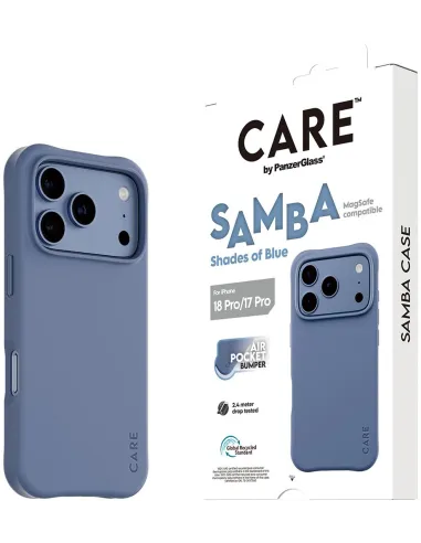 PanzerGlass CARE Samba Shades of Blue iPhone 17 y 18 Pro