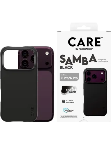 PanzerGlass CARE Samba Black para iPhone 17 Pro y iPhone 18 Pro