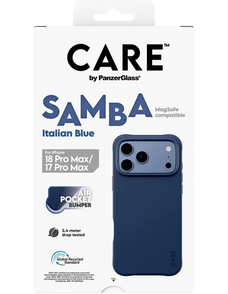 PanzerGlass CARE Samba Italian Blue iPhone 17 y 18 Pro Max