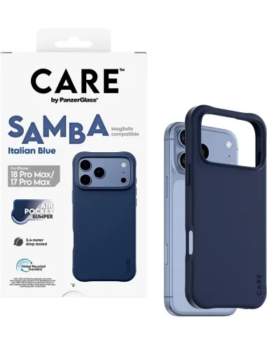 PanzerGlass CARE Samba Italian Blue iPhone 17 y 18 Pro Max
