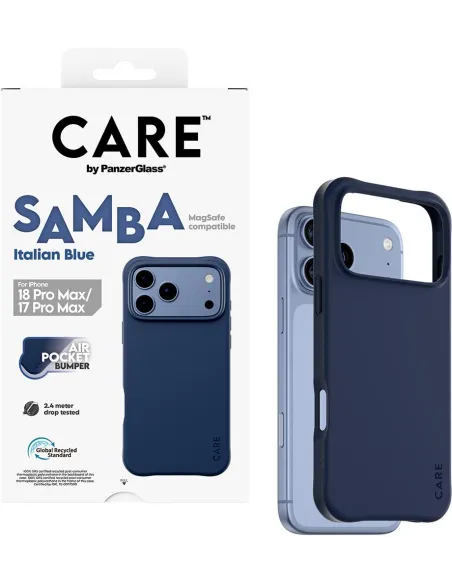 PanzerGlass CARE Samba Italian Blue iPhone 17 y 18 Pro Max