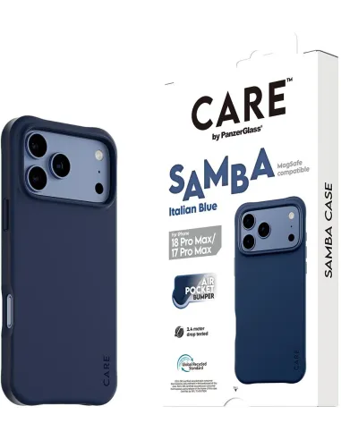 PanzerGlass CARE Samba Italian Blue iPhone 17 y 18 Pro Max