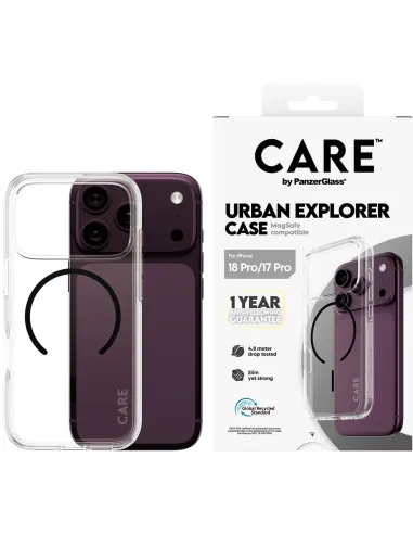 PanzerGlass Care Urban Explorer Case Black para iPhone 17 Pro y 18 Pro