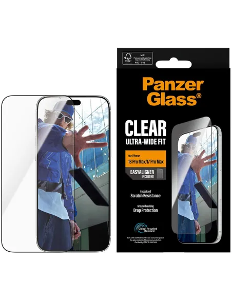 PanzerGlass Ultra-Wide Fit iPhone 17 Pro Max y 18 Pro Max