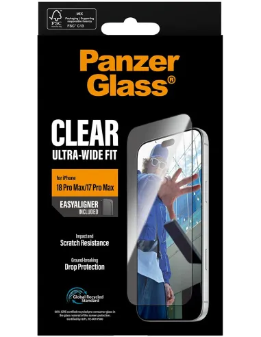 PanzerGlass Ultra-Wide Fit iPhone 17 Pro Max y 18 Pro Max