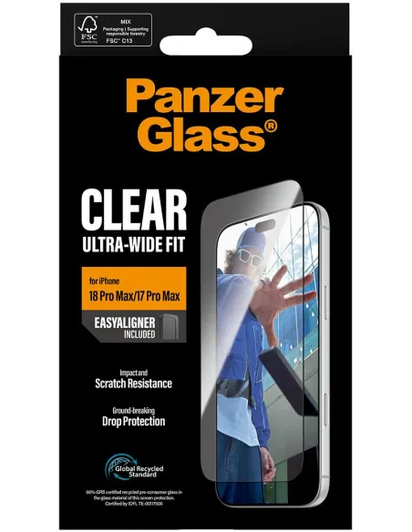 PanzerGlass Ultra-Wide Fit iPhone 17 Pro Max y 18 Pro Max
