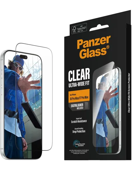 PanzerGlass Ultra-Wide Fit iPhone 17 Pro Max y 18 Pro Max