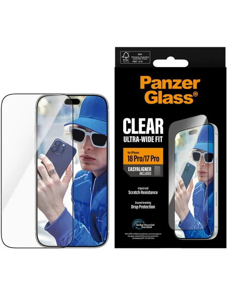 PanzerGlass Ultra-Wide Fit iPhone 17 Pro y 18 Pro