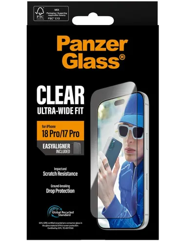Protector PanzerGlass Ultra-Wide Fit iPhone 17 Pro y 18 Pro