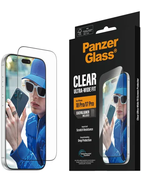 Protector PanzerGlass Ultra-Wide Fit iPhone 17 Pro y 18 Pro