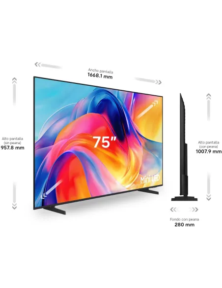 Samsung TV 75 Mini LED TU75M73HAUXXC Smart TV Tizen 120 Hz