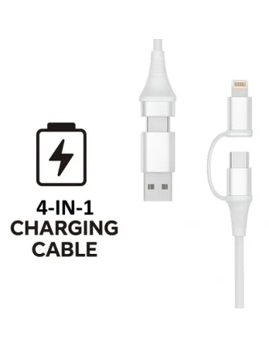 Cable USB EWENT EC1075 4 en 1 60W 1 m: cable de carga