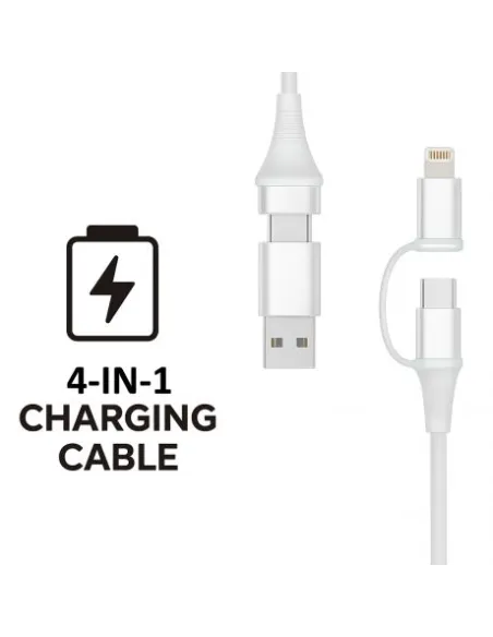 Cable USB EWENT EC1075 4 en 1 60W 1 m: cable de carga