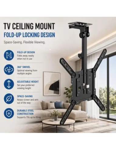 EWENT EW1511: soporte de techo TV plegable 23-55 pulgadas