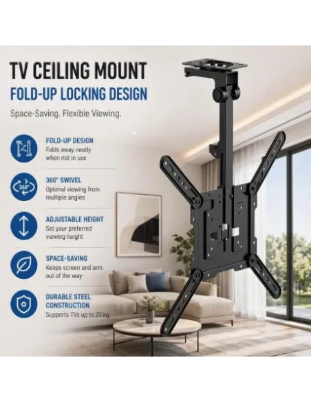EWENT EW1511: soporte de techo TV plegable 23-55 pulgadas