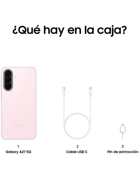 Samsung Galaxy A27 5G 6GB 128GB Rosa y Protector Safe Móvil