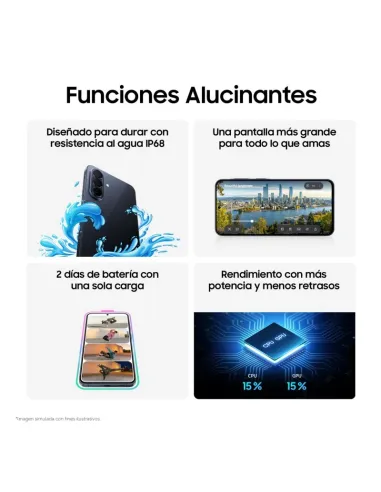 Samsung Galaxy A57 5G 8GB 256GB Azul Claro + Protector SAFE