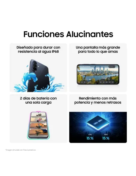 Samsung Galaxy A57 5G 8GB 256GB Azul Claro + Protector SAFE