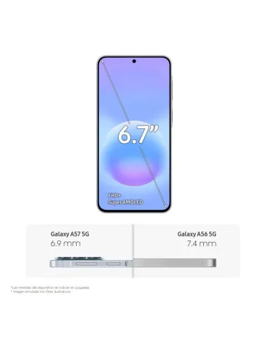 Samsung Galaxy A57 5G 8GB 256GB Azul Claro + Protector SAFE
