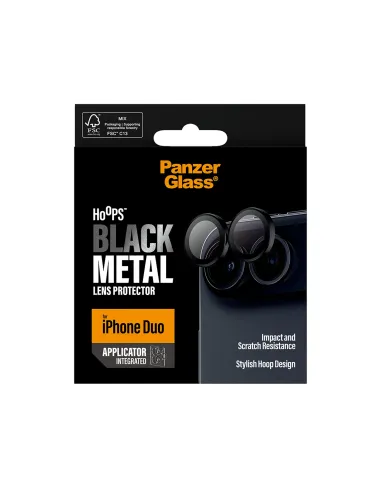 PanzerGlass Hoops Camera Protect iPhone Duo Black cámara