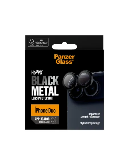PanzerGlass Hoops Camera Protect iPhone Duo Black cámara