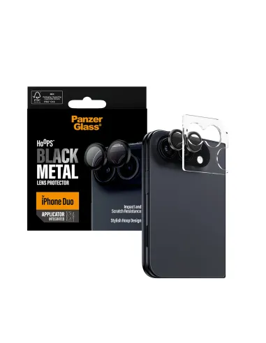 PanzerGlass Hoops Camera Protect iPhone Duo Black cámara