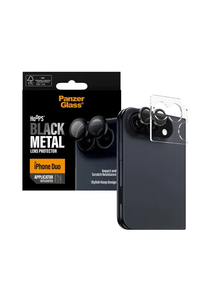PanzerGlass Hoops Camera Protect iPhone Duo Black cámara
