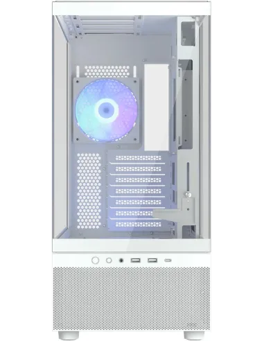 Cougar CFV220 RGB Blanca: caja ATX blanca ARGB panorámica